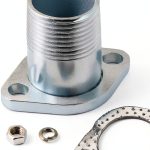 EZYPAK 1in Threaded Exhaust Flange Polished Steel-0