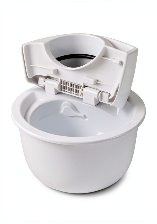 RV Toilet ZeHuoGe White Polyethylene Floor Mounted-3