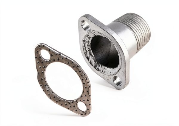 EZYPAK 1in Threaded Exhaust Flange Polished Steel-6
