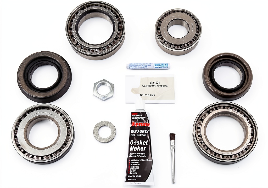 Timken DRK331B kit components laid out on a workbench