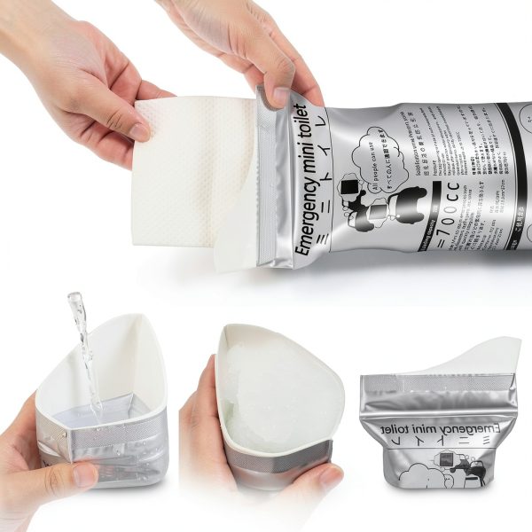 Disposable Travel Toilet Bag Amacam PEX Gray-1