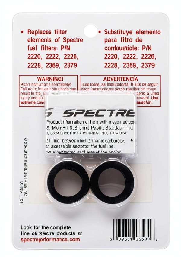 Spectre Performance Fuel Filter Kit 28mm White Universal-2