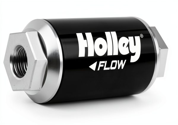 Holley 162-564 175 GPH HP Billet Fuel Filter Black Anodized-0