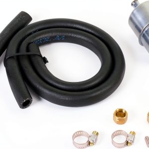 Edelbrock Fuel Line and Filter Kit 8135 Steel with Hose Clamps-0