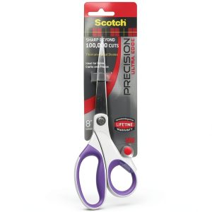 Scotch Precision Ultra-Edge Titanium Scissors, Pointed Tip, 8 Inch, Assorted Colors-0