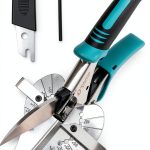O’Shine Ratchet Miter Shears for Angular Cutting Molding Crafting Wood, Quarter Round Cutting Tool, 45-135 Degree Multi Angle PVC Miter Shear Trim Cutter Hand Tool, An Extra Blade & Hex Key Included-0